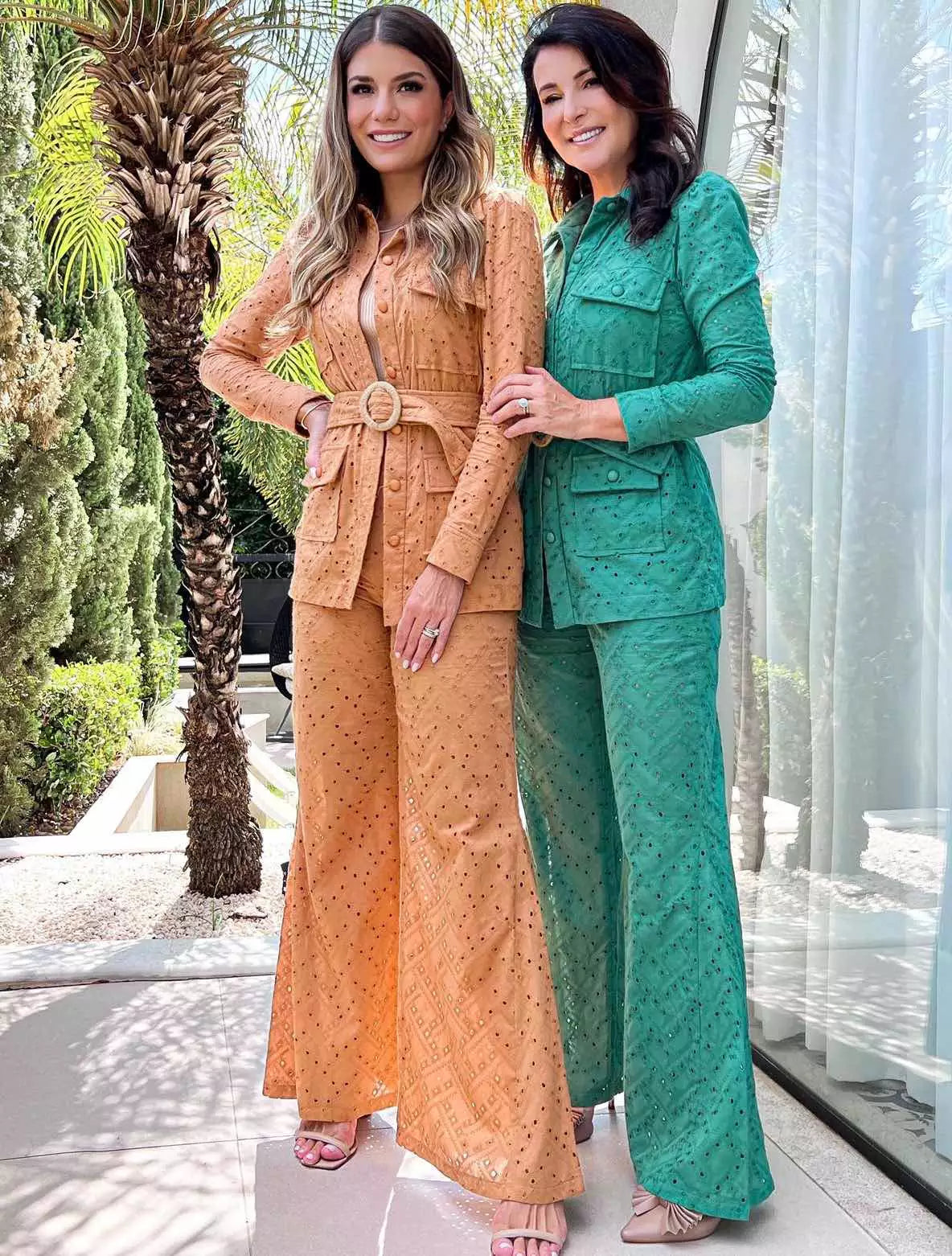 Conjunto Laise Algodão Utilitário Calça Nesga